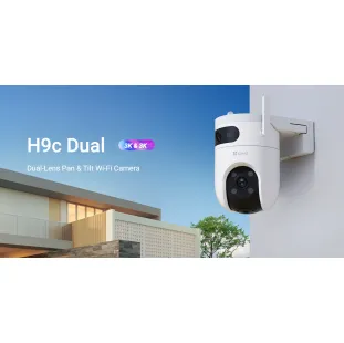 كاميرا مراقبة خارجية بعدستين لاسلكية من نوع EZVIZ H9C 