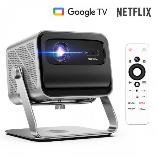 جهاز عرض تلفزيوني Toumei X6 يدعم دقة 4K، وNetflix الرسمي، وشاشة عرض 200 بوصة بقوة 1600 ANSI، وواي فاي وبلوتوث، وتصحيح الانحراف التلقائي للتركيز، ودقة عرض أصلية 1080p، وصوت دولبي، جهاز عرض للمسرح المنزلي
