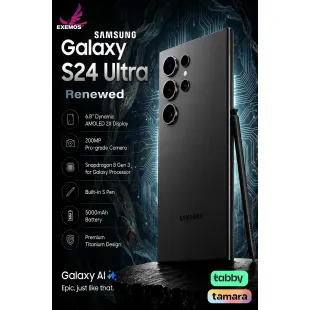 Samsung Galaxy S24 Ultra - Titanium Black  Refurbished
