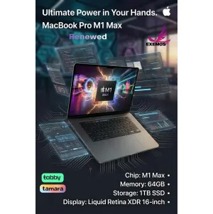 MacBook Pro 16-inch (M1 Max) - 1TB SSD  Refurbished